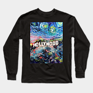 Hollywood Long Sleeve T-Shirt - van Gogh Never Saw Hollywood by sagittariusgallery